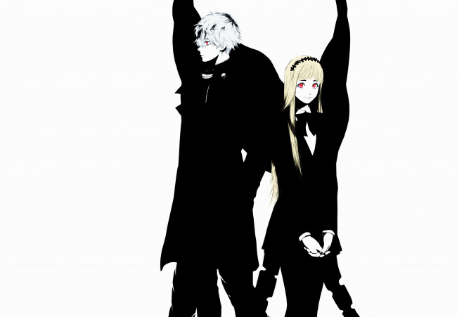 Обои картинки фото аниме, tokyo ghoul, девочка, канеки