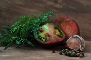 Картинка еда помидоры перец зелень чеснок томат томаты