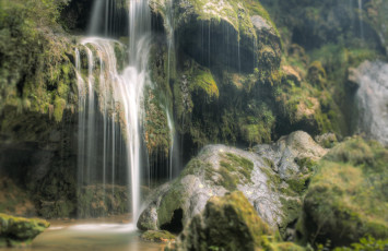 Картинка природа водопады лес река водопад