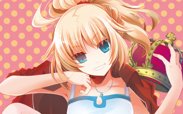 Картинка аниме fate stay+night девушка взгляд фон