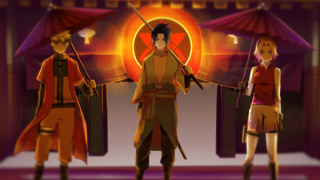 Обои картинки фото аниме, naruto, команда