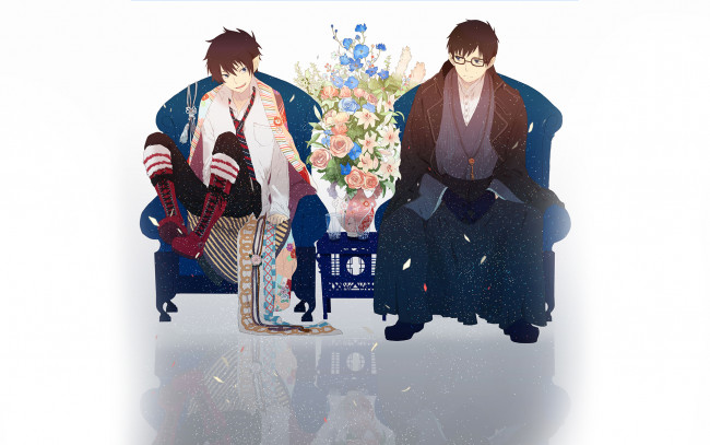 Обои картинки фото аниме, ao no exorcist, братья