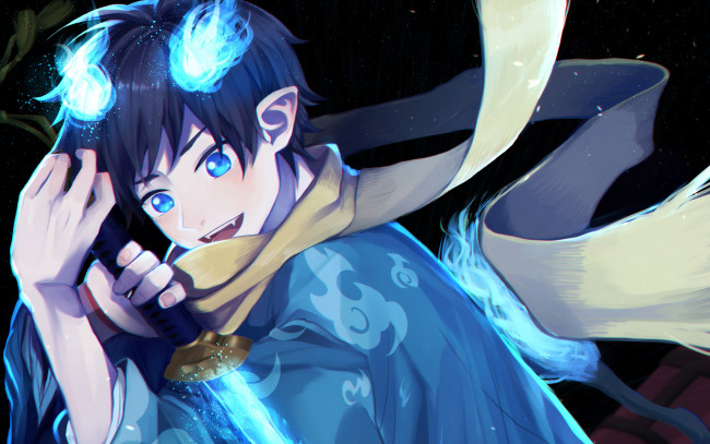 Обои картинки фото аниме, ao no exorcist, рин