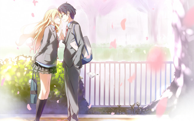 Обои картинки фото аниме, shigatsu wa kimi no uso, твоя, апрельская, ложь
