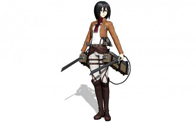 Обои картинки фото аниме, shingeki no kyojin, девушка