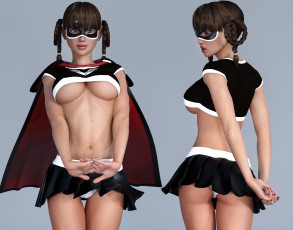 Картинка 3д+графика люди+ people девушка взгляд фон