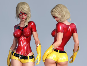 Картинка 3д+графика люди+ people девушка взгляд фон