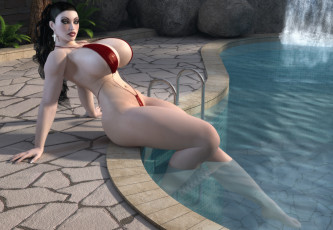 Картинка 3д+графика люди+ people девушка взгляд фон