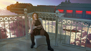 Картинка 3д+графика люди+ people девушка фон взгляд