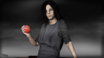 Картинка 3д+графика люди+ people взгляд фон девушка