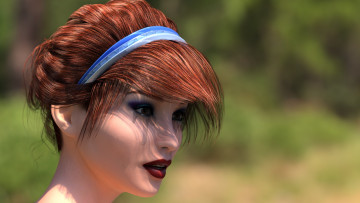 Картинка 3д+графика портрет+ portraits фон взгляд девушка