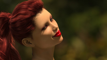 Картинка 3д+графика портрет+ portraits фон взгляд девушка