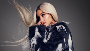 Картинка ariana+grande elle+2018 девушки ariana grande актриса ариана гранде шуба блондинка 2018 elle певица