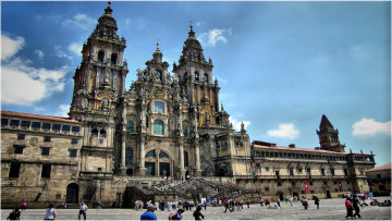 Картинка la+catedral+de+santiago+de+compostela города -+католические+соборы +костелы +аббатства la catedral de santiago compostela