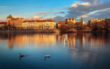 Картинка города прага+ Чехия влтава