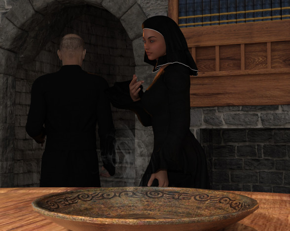 Обои картинки фото berberia, 3д графика, фантазия , fantasy, фон, взгляд, девушка