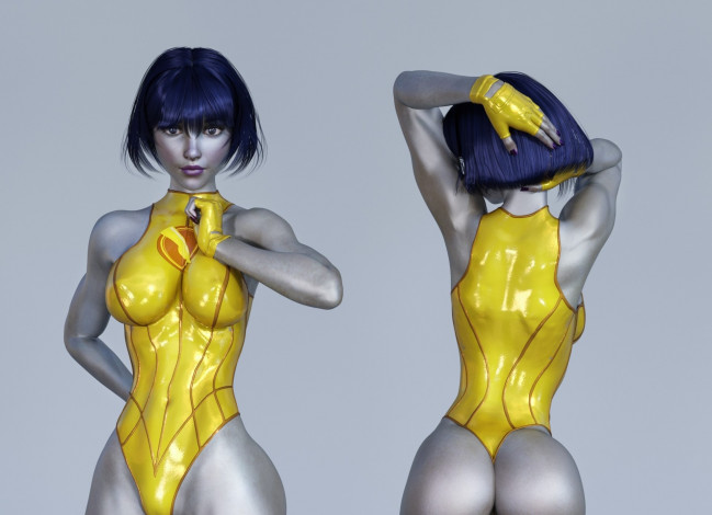 Обои картинки фото 3д графика, люди , people, девушка, взгляд, фон