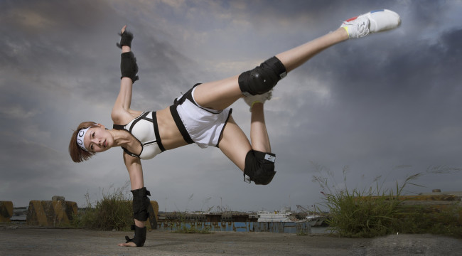 Обои картинки фото спорт, - другое, тренировка, азиатка, девушка