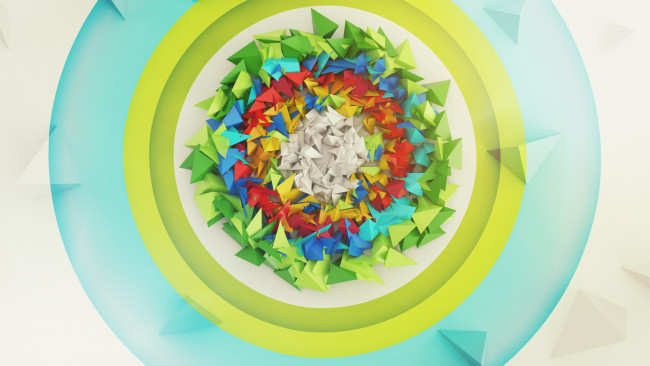 Обои картинки фото 3д графика, абстракция , abstract, бумага, круги, пирамидки