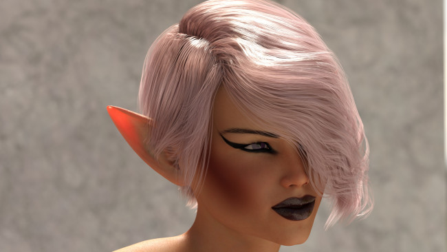 Обои картинки фото 3д графика, эльфы , elves, взгляд, фон, эльфийка