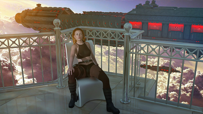 Обои картинки фото 3д графика, люди , people, девушка, фон, взгляд