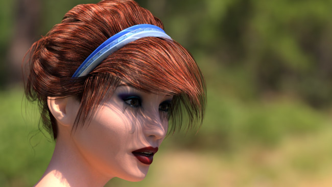 Обои картинки фото 3д графика, портрет , portraits, фон, взгляд, девушка