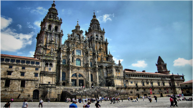 Обои картинки фото la catedral de santiago de compostela, города, - католические соборы,  костелы,  аббатства, la, catedral, de, santiago, compostela