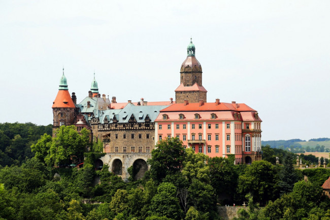 Обои картинки фото ksiaz castle, города, замки польши, ksiaz, castle
