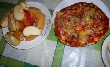 Картинка еда пицца бананы яблоки кда