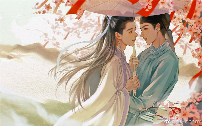 Обои картинки фото рисованное, кино,  мультфильмы, ши, ин, байли, хунъи, зонт