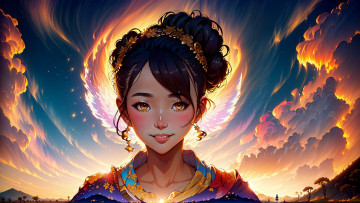 Картинка аниме пейзажи +природа нейросети графика нейроарт ai art нейронные сети рисунки нейро искусство