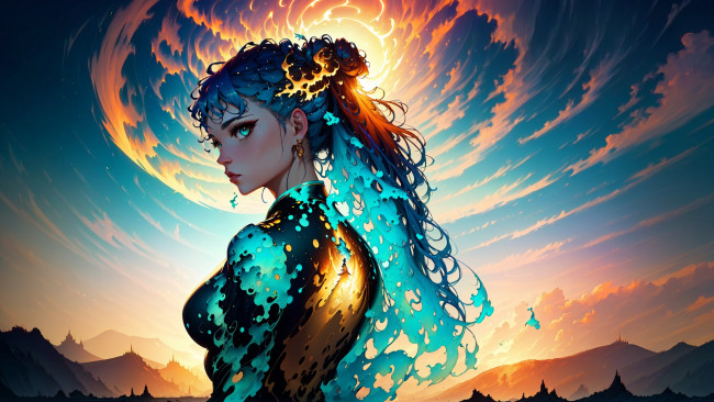 Обои картинки фото аниме, магия,  колдовство,  halloween, нейросети, графика, нейроарт, ai, art, нейронные, сети, рисунки, нейро, искусство