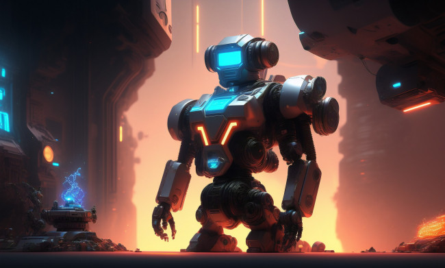 Обои картинки фото фэнтези, роботы,  киборги,  механизмы, нейросети, графика, нейроарт, ai, art, нейронные, сети, рисунки, нейро, искусство