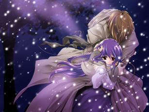 Картинка аниме merry chrismas winter