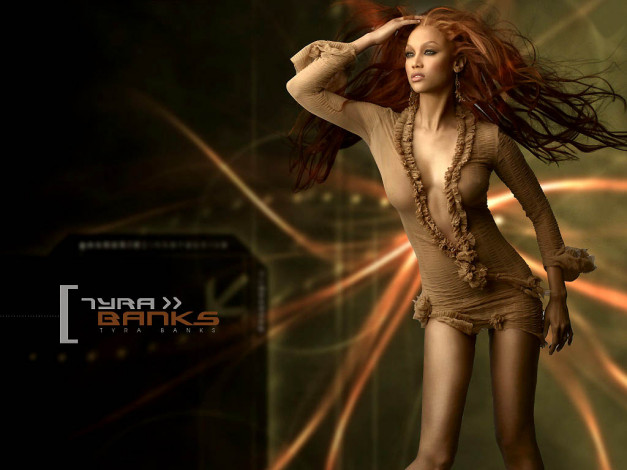 Обои картинки фото Tyra Banks, девушки