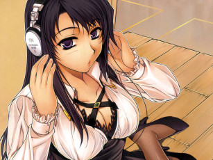 Картинка аниме headphones instrumental