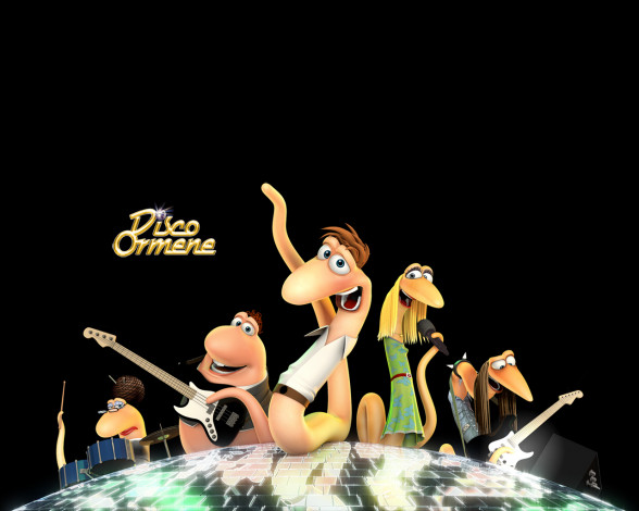 Обои картинки фото ослепительный, барри, червяки, диско, мультфильмы, disco, ormene