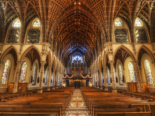 Обои картинки фото интерьер, убранство, роспись, храма