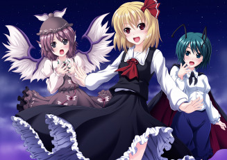 Картинка аниме touhou мистия лорелей риггл найтбаг румия