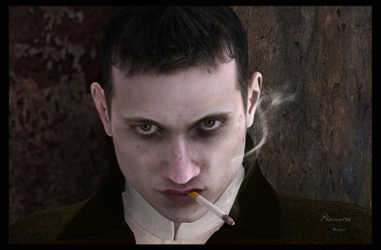 Картинка 3д графика portraits портрет мужчина сигарета