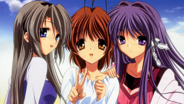 Картинка аниме clannad девушки