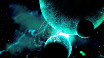 Картинка космос арт туманность планеты