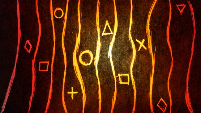 Обои картинки фото 3д, графика, textures, текстуры, плюсик, треугольник, полосы, огненные, квадрат, круг, текстура