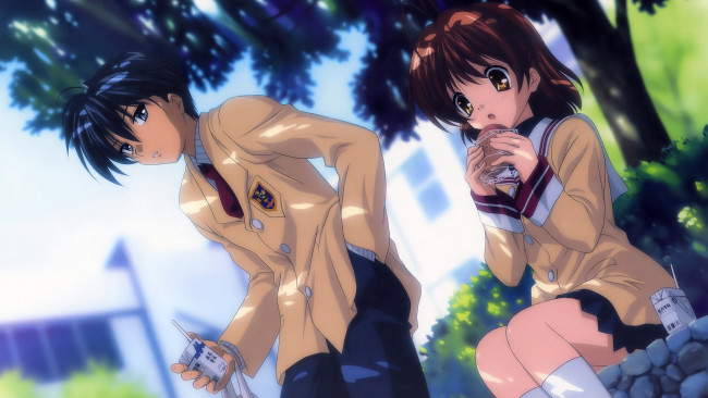 Обои картинки фото аниме, clannad, девушки