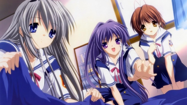 Обои картинки фото аниме, clannad, девушки