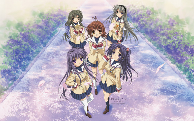 Обои картинки фото аниме, clannad, девушки