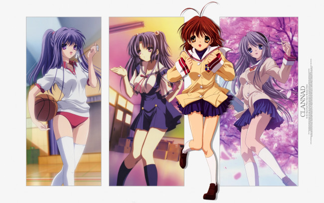 Обои картинки фото аниме, clannad, девушки