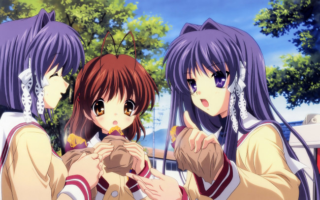 Обои картинки фото аниме, clannad, девушки