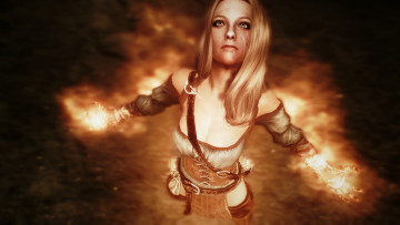 Картинка видео игры the elder scrolls skyrim can t you feel that fire