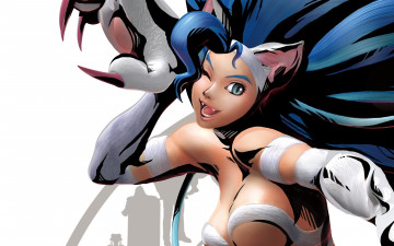 Картинка видео игры marvel vs capcom fate of two worlds когти клыки глаза девушка